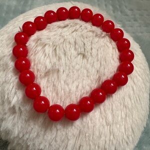 Elegant Red Beaded Bracelet